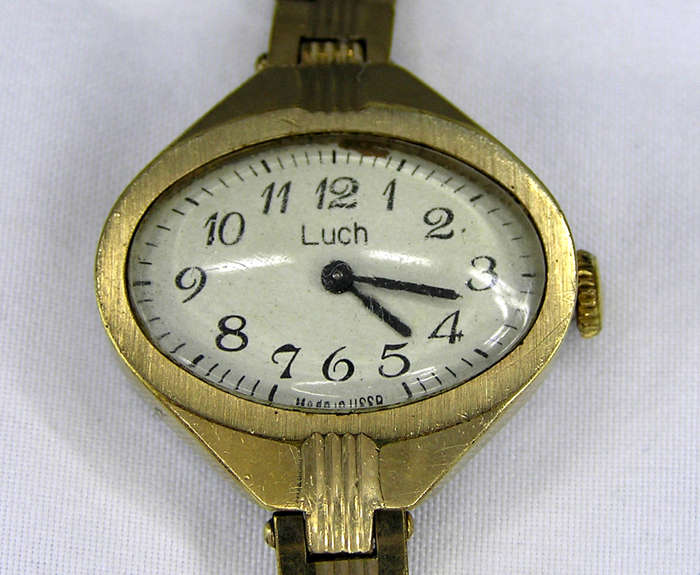 Rare - 1970`s Gold Tone Russian Luch Ladies`s Mechanical Watch