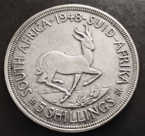 Silver Five Shillings 1948