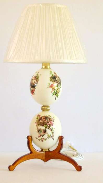 Ostrich egg lamp