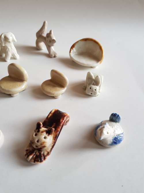 Collection of Miniature Porcelain Figurines, Ornaments