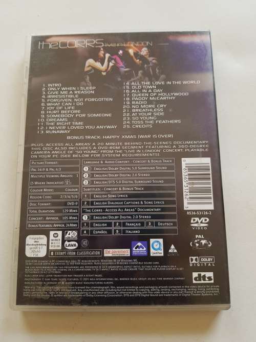 The Corrs, Live in London, DVD