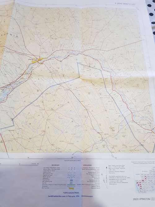 Map 2820 Upington, 1:250 000, 1994