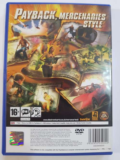PS2. Playstation 2, Mercenaries 2, World in Flames