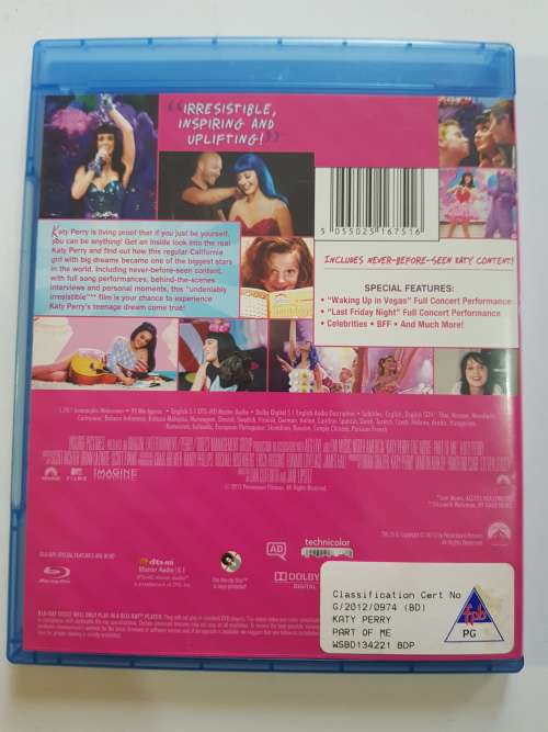 Katy Perry, The Movie, Part of Me, Blu Ray
