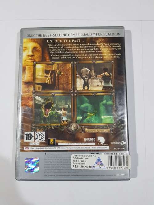 PS2, Playstation 2, Tomb Raider Anniversary, Platinum