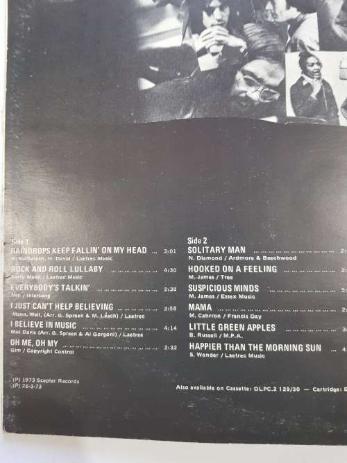 B.J. Thomas, Greatest Hits Double LP, VG