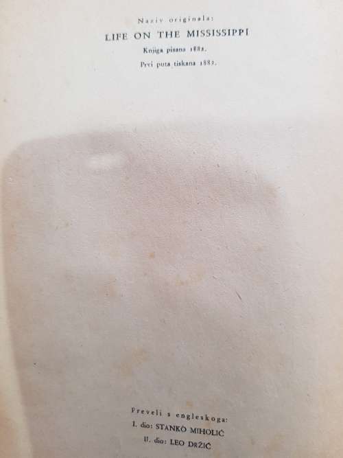 Zivot Na Mississippiju, Mark Twain, Novo Pokoljenje, 1949
