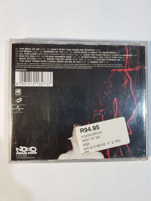 Bryan Adams, The Best Of Me CD