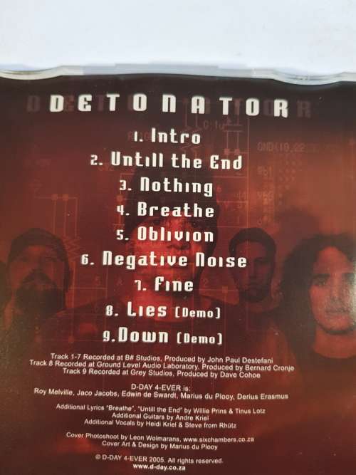D-Day 4-Ever, Detonator CD