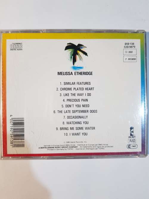 Melissa Etheridge, Melissa Etheridge CD
