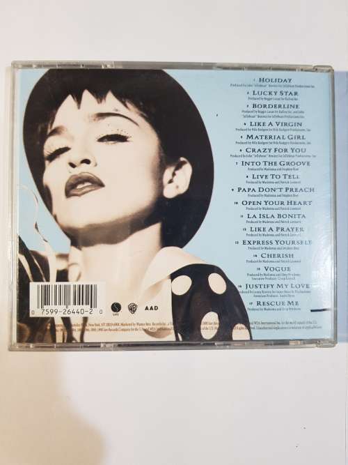 Madonna, The Immaculate Collection CD, US