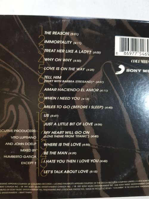 Celine Dion, Let`s Talk About Love CD, Europe