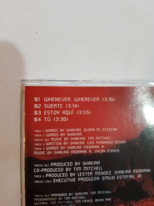Shakira, Whenever Wherever CD single