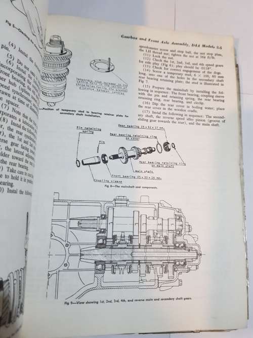 Peugeot 403, 403B and 404 Workshop Manual, 1956-1965