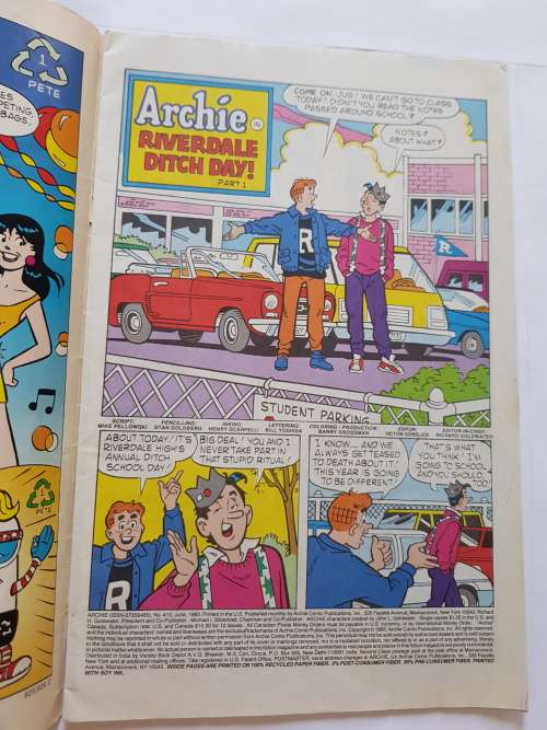 Archie, No. 412, Archie Comics, 1993