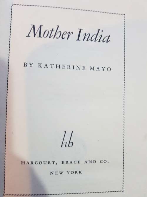 Mother India by Katherine Mayo, 1927