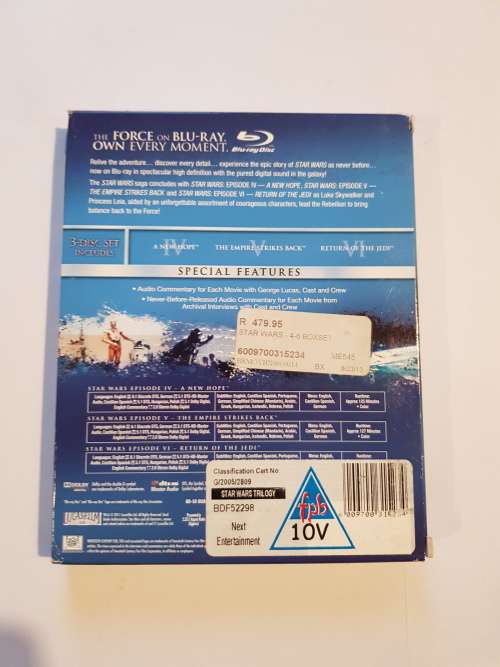 Star Wars Trilogy IV, V & VI, Blu-ray disc Boxset