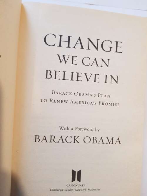 Change We Can Believe In, Barack Obama