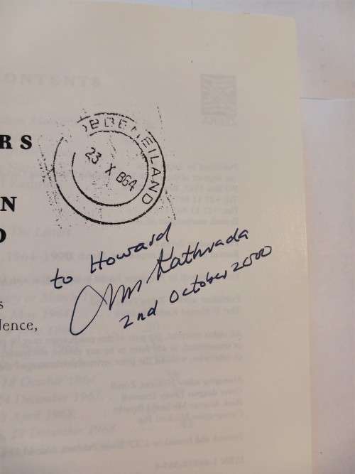 Letters From Robben Island, A selection of Ahmed Kathrada`s Prison Correspondence 1964-1989, Signed