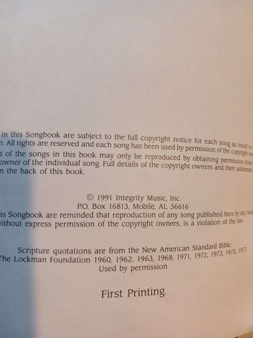 Praise Worship, Songbook 5