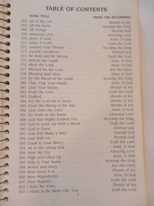 Praise Worship, Songbook 5