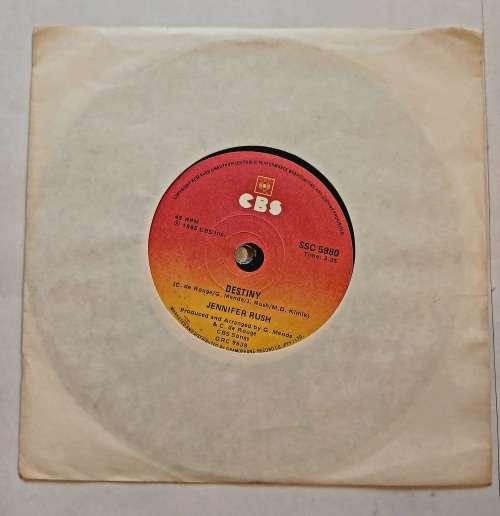 Jennifer Rush, Destiny/The right time has come now, 7 single, VG+