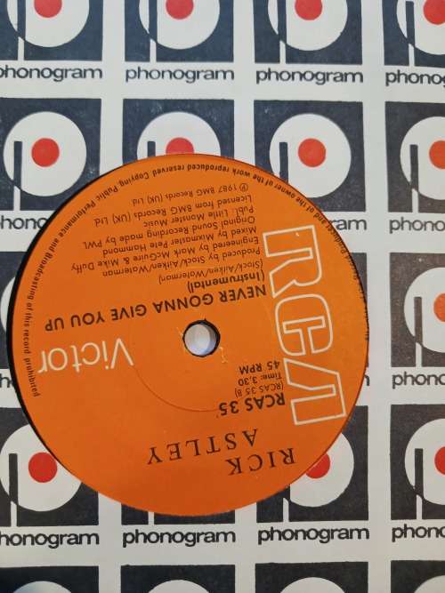 Rick Astley, Never Gonna Give You Up, 7 single, VG+