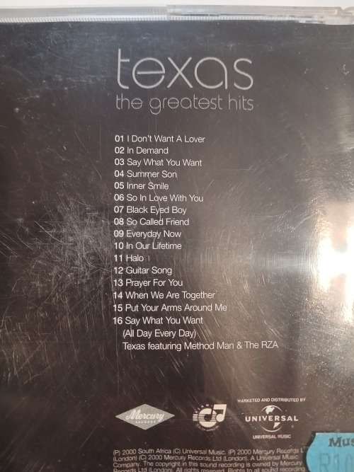 Texas, The Greatest Hits CD