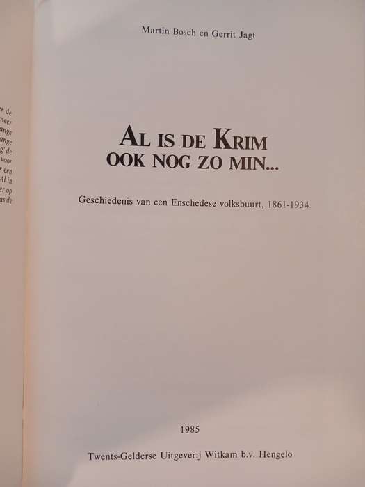 Al is die Krim Ook Nog Zo Min by Martin Bosch en Gerrit Jagt