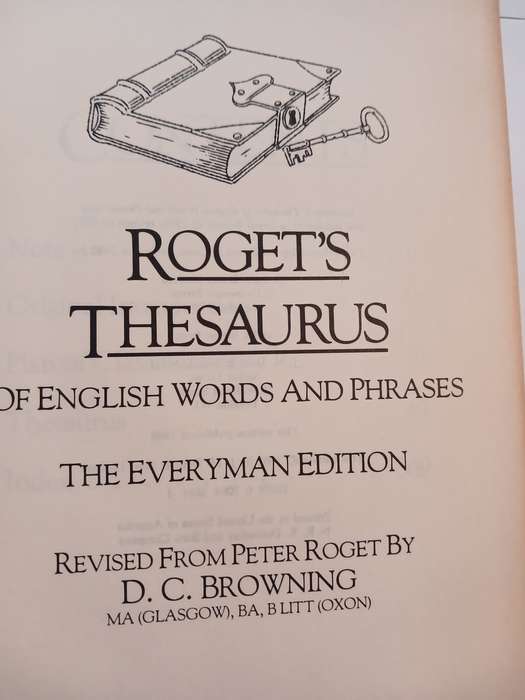 Roget`s Thesaurus, The Everyman Edition, 1986, Leatherbound, Gilded Edging