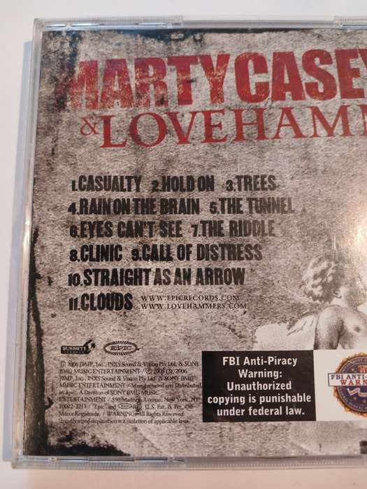 Marty Casey & Lovehammers, Marty Casey & Lovehammers CD, US
