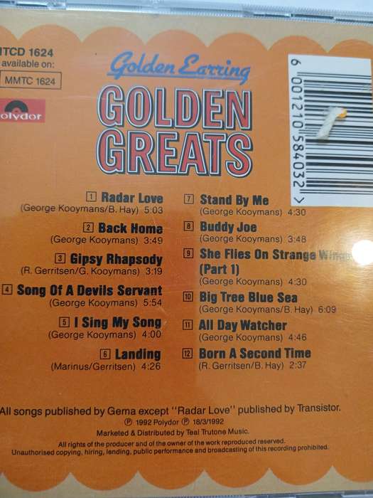 Golden Earring, Golden Greats CD