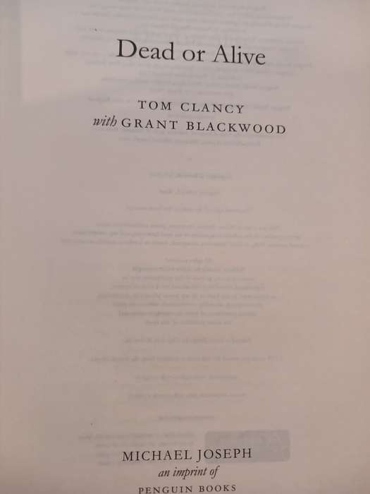 Dead or Alive by Tom Clancy, Hardcover 2010