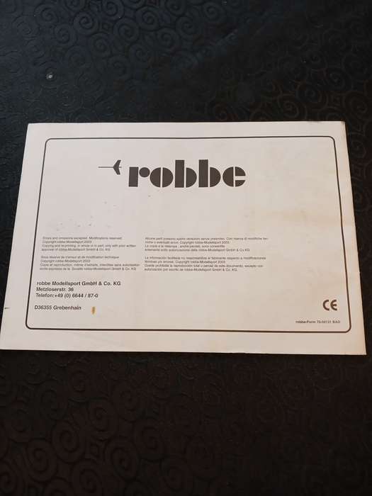 Robbe, Assembly and Operating Instructions Eolo R22 No. S 2865