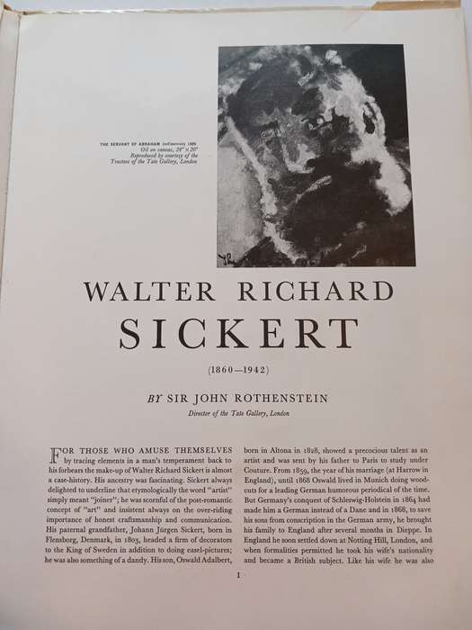 Sickert, An Express Art Book, 15 Beautiful Full Colour Prints, 1961