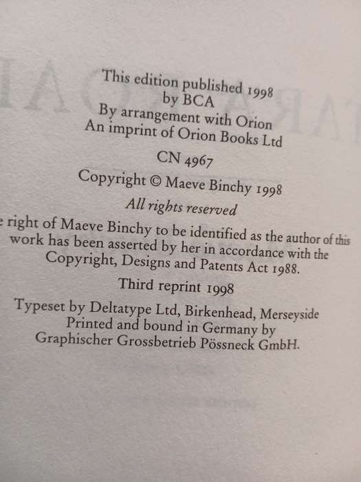 Tara Road by Maeve Binchy