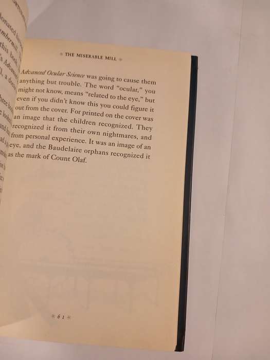 A Series of Unfortunate Events, Book the Fourth, The Miserable Mill by Lemony Snicket