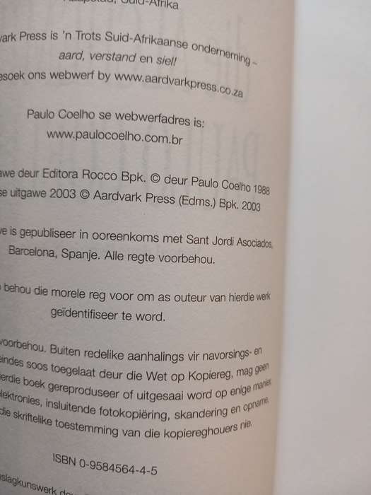 Die Alchemis deur Paulo Coelho vertaal deur Bennie Naude