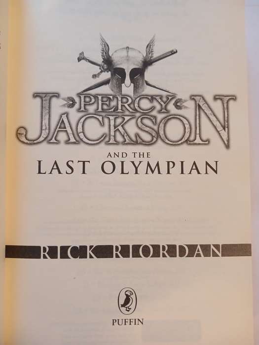 Percy Jackson and the Last Olympian by Rick Riordan, Hardcover