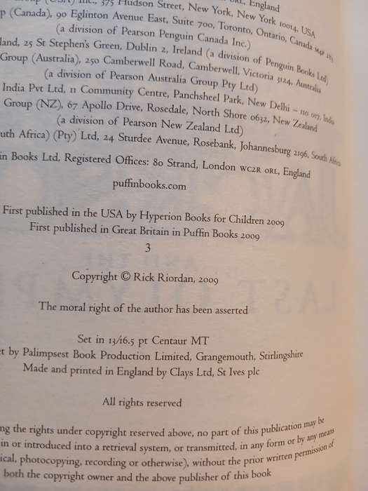 Percy Jackson and the Last Olympian by Rick Riordan, Hardcover