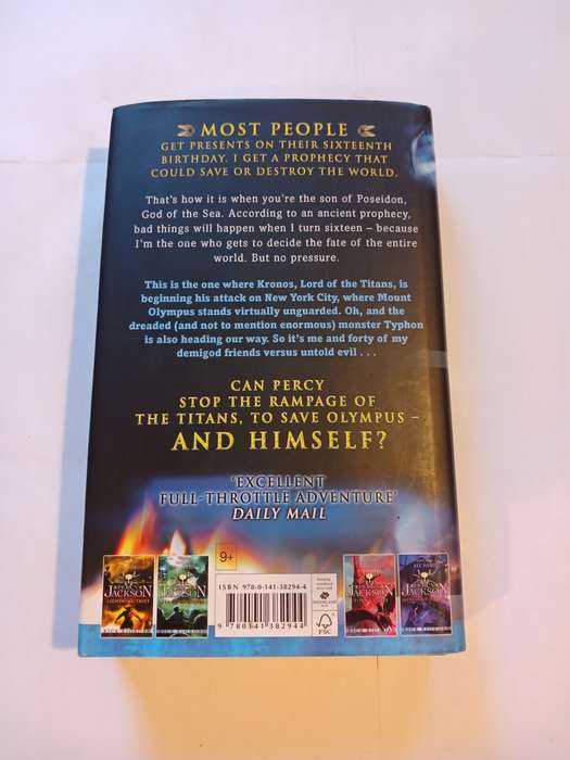 Percy Jackson and the Last Olympian by Rick Riordan, Hardcover