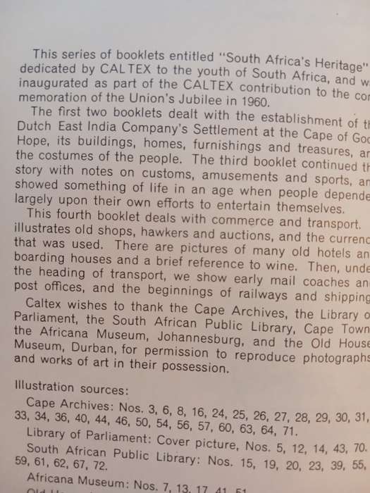 South Africa`s Heritage, Part Four: Their Commerce and Transport