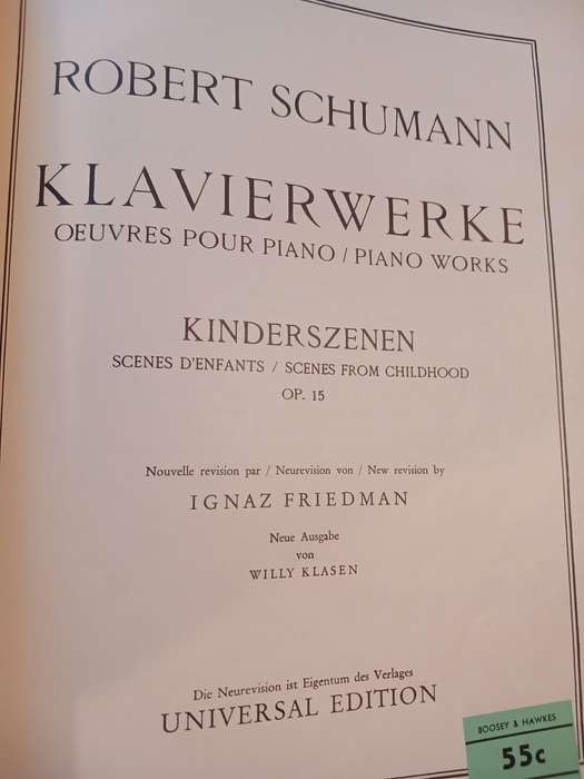 Robert Schumann, Kinderszenen OP. 15 Piano Solo, Sheet Music