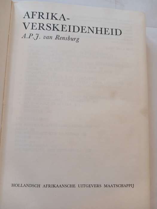 Afrika-Verskeidenheid deur A.P.J. Van Rensburg