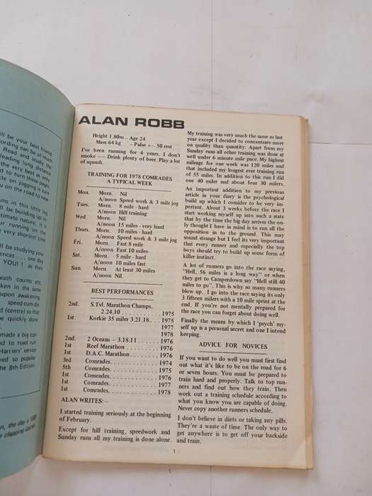 The Distance Runners Log, September 1978