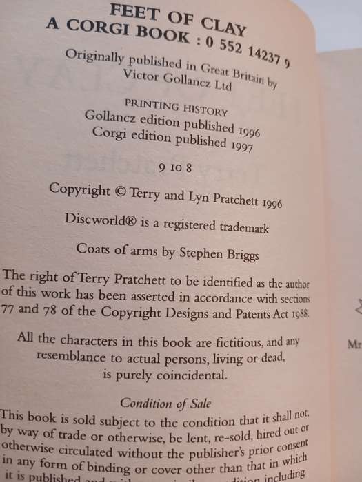 Feet of Clay, A Discworld Novel by Terry Pratchett