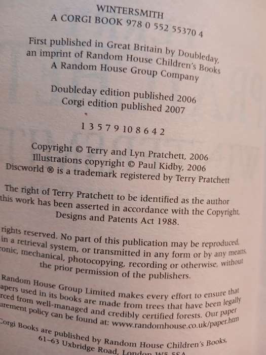 Wintersmith, A Story of Discworld Terry Pratchett