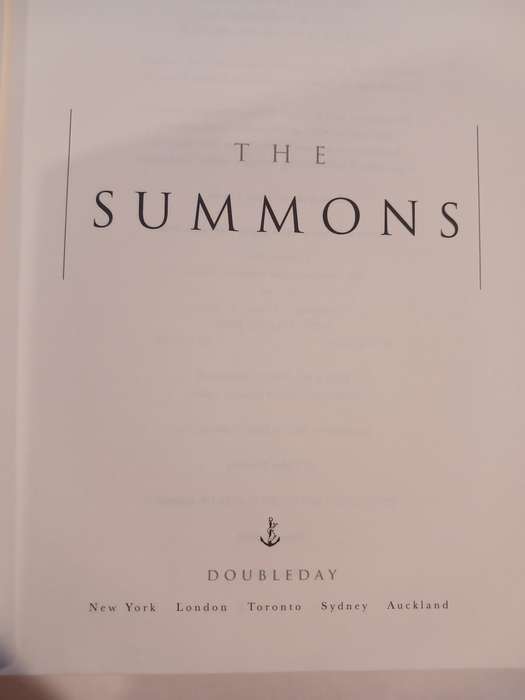 The Summons by John Grisham, First Edition