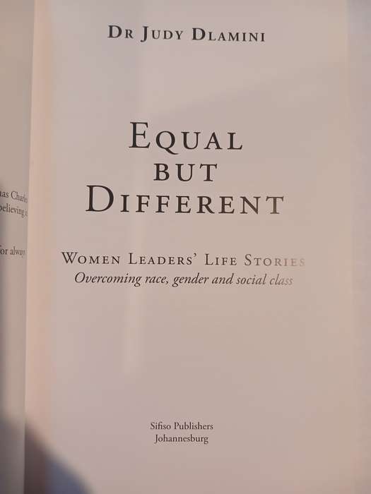 Equal but Different by Dr. Judy Dlamini, signed