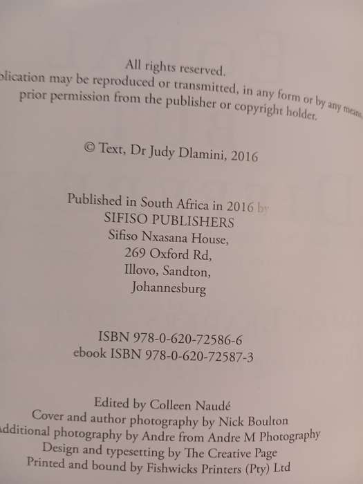 Equal but Different by Dr. Judy Dlamini, signed